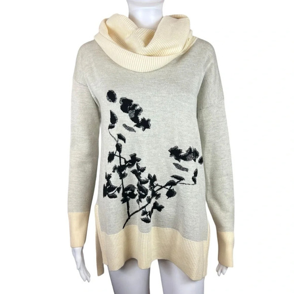 Diane Von Furstenberg Ahiga Shadow Branches Cowl-Neck Sweater - Picture 1 of 15